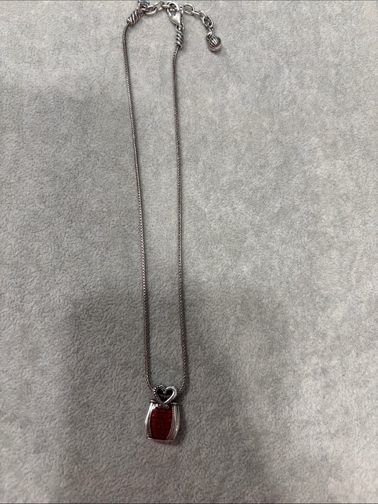 Brighton Jewelry - Brighton Silver Necklace with Red purse